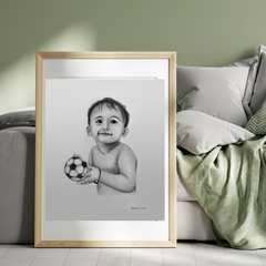 Customizable Handmade Pencil Sketch Portrait – Perfect for Any Occasion