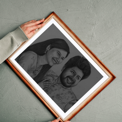 Customizable Handmade Pencil Sketch Portrait – Perfect Couple