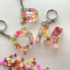 Vibrant Resin Keychain Custom Handmade Resin Letter Keychains – Personalized for Every Occasion