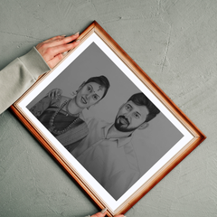 Customizable Handmade Pencil Sketch Portrait – Perfect For Couple