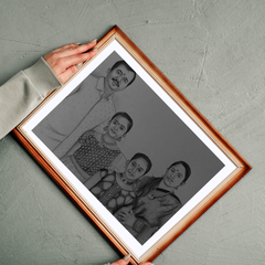 Customizable Handmade Pencil Sketch Portrait – Perfect For Couple