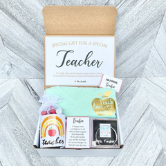 Colorful Teacher Gift Hamper – Personalized Mug, Bracelet & Thank You Box