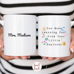 Personalized Teacher Appreciation Mug – From Your Little Explorer