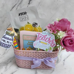 Pamper & Appreciate Teacher Gift Hamper – Skin Care, Snacks & Flowers