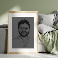 Customizable Handmade Pencil Sketch Portrait – Perfect for Any Occasion