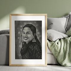 Customizable Handmade Pencil Sketch Portrait – Perfect for Any Occasion