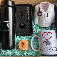 Premium Personalized Doctor Gift Hamper – Custom Name Medical Set