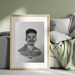 Customizable Handmade Pencil Sketch Portrait – Perfect for Any Occasion