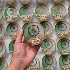 Elegant Ganesha Resin Showpiece with Golden Accents