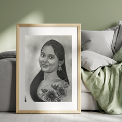 Customizable Handmade Pencil Sketch Portrait – Perfect for Any Occasion