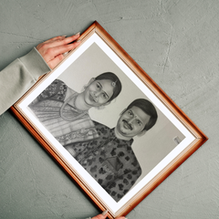 Customizable Handmade Pencil Sketch Portrait For Couple – Perfect for Any Occasion