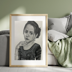 Customizable Handmade Pencil Sketch Portrait – Perfect for Any Occasion