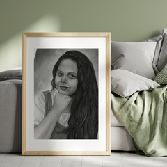 Customizable Handmade Pencil Sketch Portrait – Perfect for Any Occasion