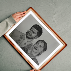 Customizable Handmade Pencil Sketch Portrait – Perfect For Couple