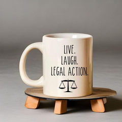 Customised Lawyer Mug – Live,Laugh, Legal Action. | Gift for Advocates, Lawyers & Law Students