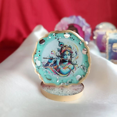 Lord Krishna Resin Showpiece with Flute Design