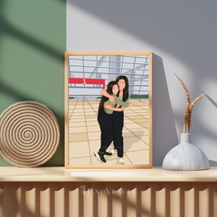 Personalized Bestfriend Digital Illustration Frame