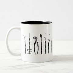 Custom Dentist Mug – Unique Dental Tools Design for Dentists & Orthodontists