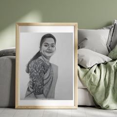 Customizable Handmade Pencil Sketch Portrait – Perfect for Any Occasion
